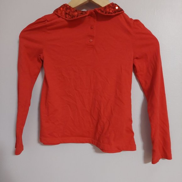 Piper red size medium 7 -8 girls long sleeve shirt - Picture 4 of 5
